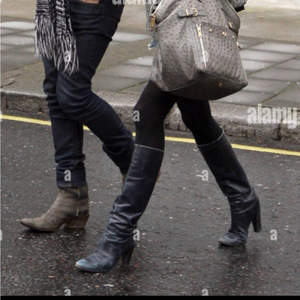 A.P.C Kate Moss Knee High Black Boots Size 38/7.5 Women’s